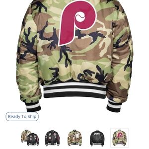 NEW, ERA XL Phillies Reversible Bomber Jacket